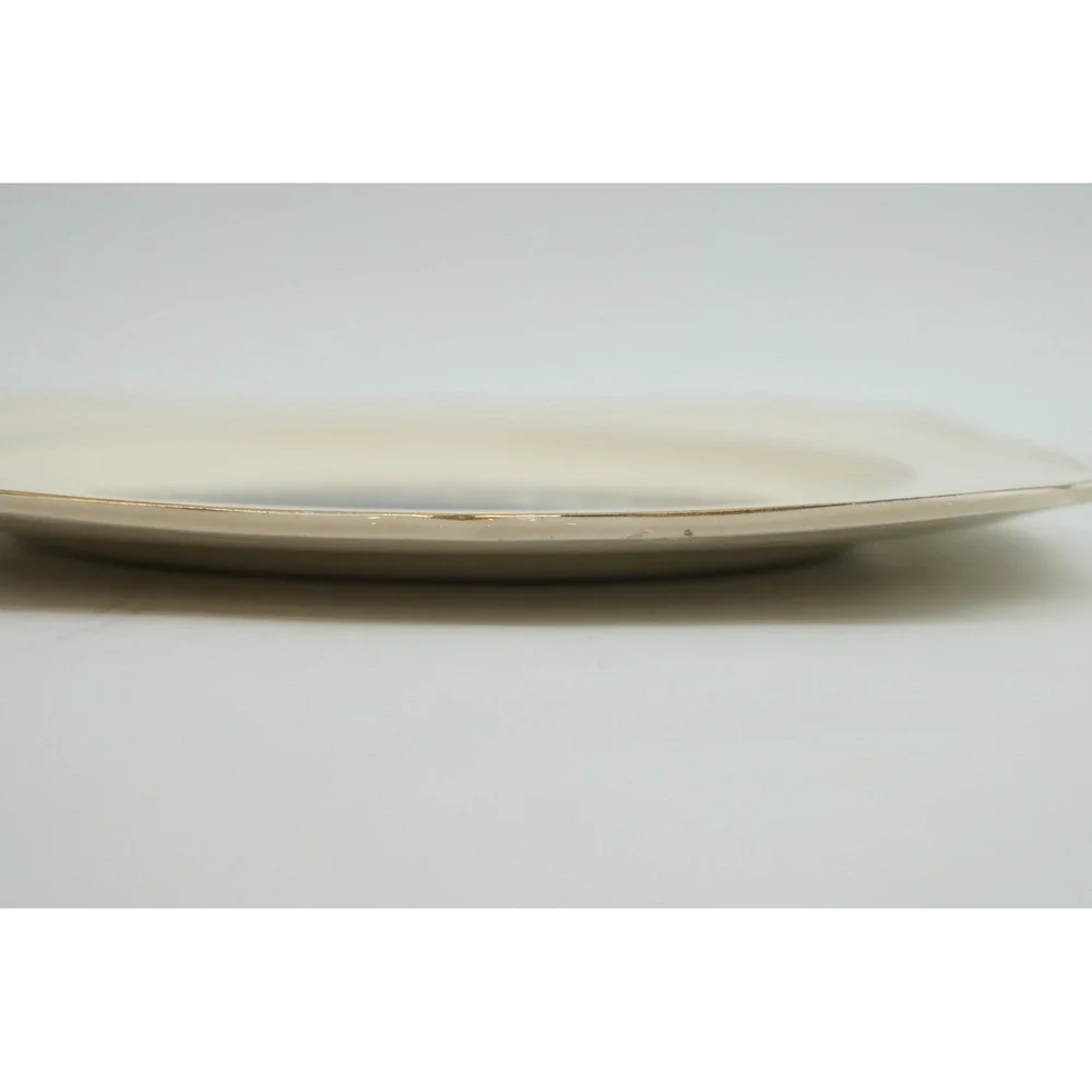 Holkirk Plate Reversing Falls Saint John NB Square Gold Rim England Good